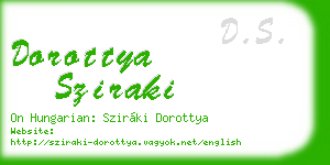 dorottya sziraki business card