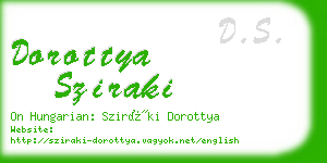 dorottya sziraki business card